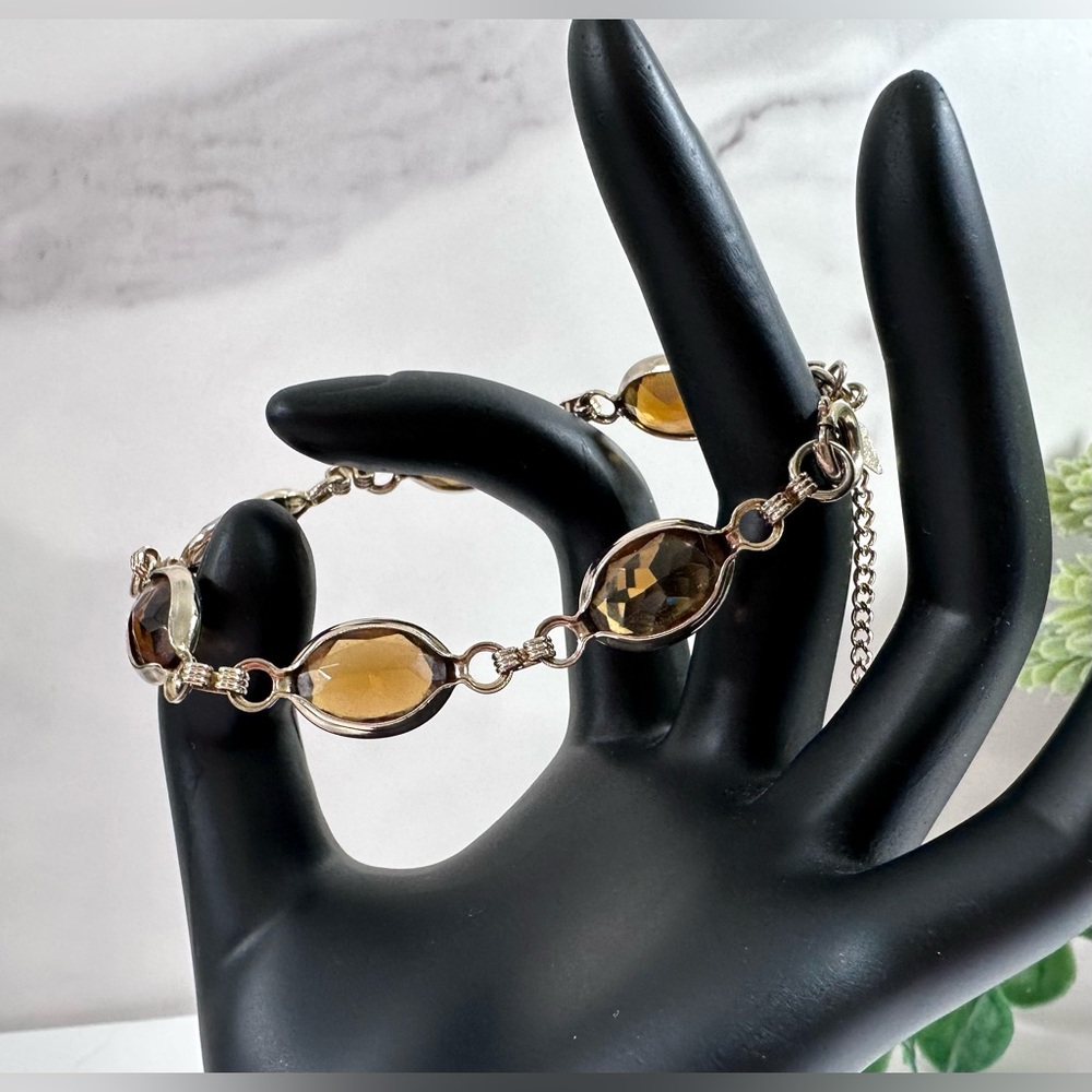 🤎Vintage Sarah Coventry Faux Topaz Bracelet